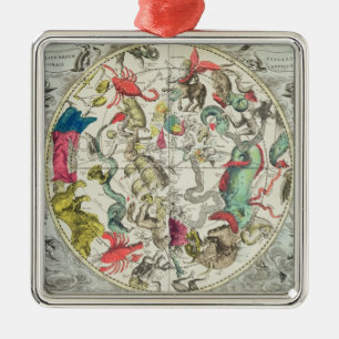 Ornement En Métal Carte de l'hémisphère sud