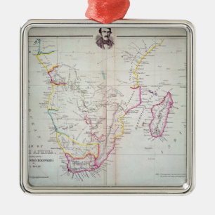 Ornement En Métal Carte de l'illustration de l'Afrique du Sud