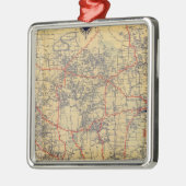 Ornement En Métal Carte de norme du Minnesota (Gauche)