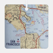 Ornement En Métal Carte de San Francisco (Verso)