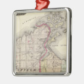 Ornement En Métal Carte des comtés d'Ashland et de Bayfield (Gauche)