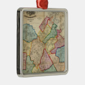 Ornement En Métal Carte du comté de la Norfolk, le Massachusetts (Droite)