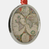 Ornement En Métal Carte du monde antique (Droite)