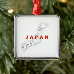 Ornement En Métal Carte du plan du Japon