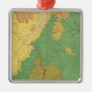 Ornement En Métal Carte Géologique Des Terrasses Mésozoïques