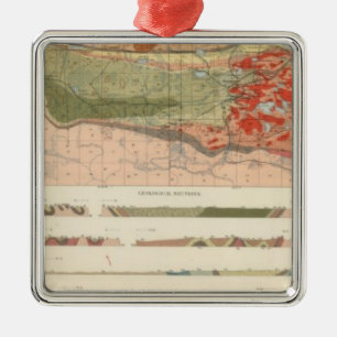 Ornement En Métal Carte géologique générale du district de Marquette