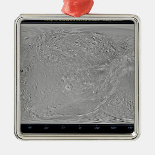 Ornement En Métal Carte globale de la lune Dione de Saturn