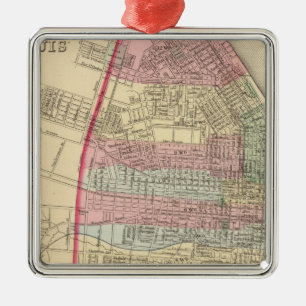 Ornement En Métal Carte Saint-Louis par Mitchell