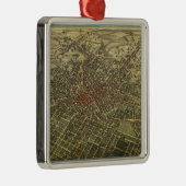 Ornement En Métal Carte vintage d'Atlanta (1892) (Droite)