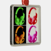 Ornement En Métal Casque de quatre couleurs Pop Art Tête Téléphone (Droite)