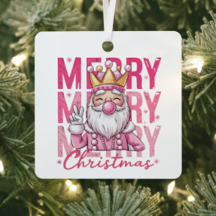 Ornement En Métal Casse-noisette Joyeux Noël Soldat de Ballet Rose