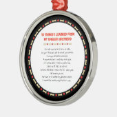 Ornement En Métal Ce Que J'Ai Appris De Mon Pasteur Anglais (Gauche)