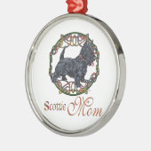 Ornement En Métal Celtic Scottish Terrier Mother (Gauche)