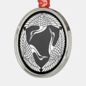 Ornement En Métal Cercle de trois grues (Gauche)