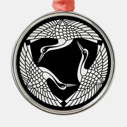 Ornement En Métal Cercle de trois grues (Devant)