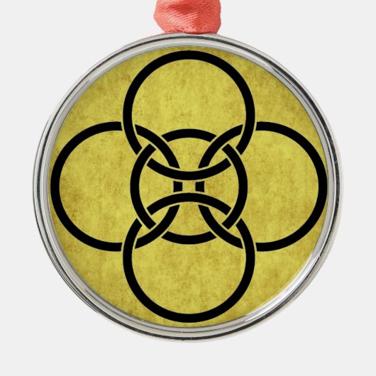 Ornement En Métal Cercles de Croix Borromée (Devant)