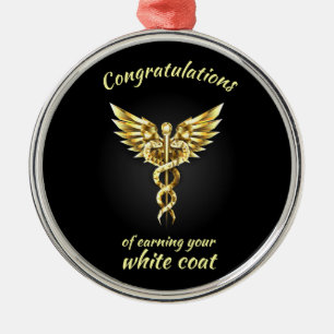 Ornement En Métal Cérémonie du manteau blanc Gold Médicale