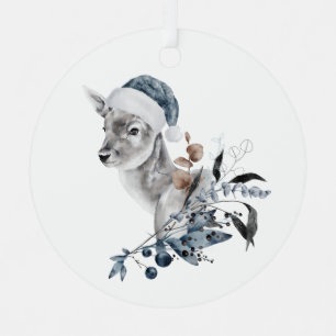 Ornement En Métal Cerf de Noël