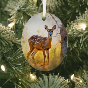 Ornement En Métal Cerf gracieux dans la conception de la nature fore