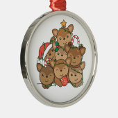 Ornement En Métal Cerf sapin de Noël Funny animal de Noël en céramiq (Droite)