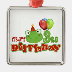Ornement En Métal C'est mon 3e anniversaire