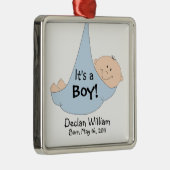 Ornement En Métal C'est un garçon ! Faire-part (Droite)