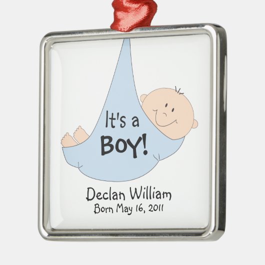 Ornement En Métal C'est un garçon ! Faire-part (Gauche)