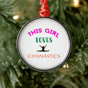 Ornement En Métal Cette Fille Aime La Gymnastique Citation Gymnaste