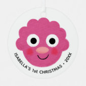 Ornement En Métal Chansons super simples | Fleur personnalisée 1er N (Recto)