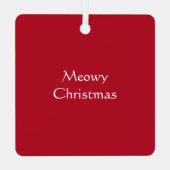 Ornement En Métal Chat de Noël (Verso)