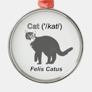 Ornement En Métal Chat Felis Catus