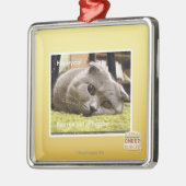 Ornement En Métal Chat heureux, hors d'heureux (Gauche)