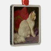Ornement En Métal Chat persan blanc (Droite)