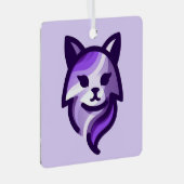 Ornement En Métal Chat violet élégant (Avant droite)