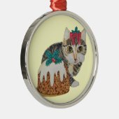 Ornement En Métal chaton chaton chaton mignon boudin à Noël (Droite)