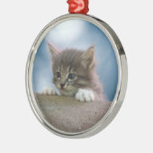 Ornement En Métal Chaton de Noël (Gauche)