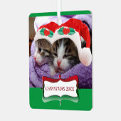 Ornement En Métal Chatons à Santa Hats Noël 20XX (Avant gauche)