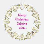 Ornement En Métal Chaussures et fleurs en Ballet Rose (Verso)