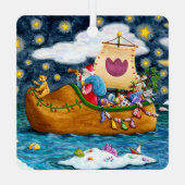 ORNEMENT EN MÉTAL CHAUSSURES NÉERLANDAISES PÈRE NOËL SHIP, ICEBERGS, (Verso)