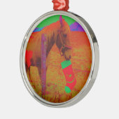 Ornement En Métal Cheval arc-en-ciel de Noël (Gauche)