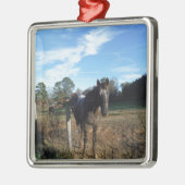 Ornement En Métal Cheval brun Coco et Crème (Gauche)