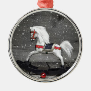 Ornement En Métal Cheval de basculage décoratif