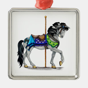 Ornement En Métal Cheval de carrousel