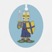 Ornement En Métal Chevalier médiéval mignon (Verso)