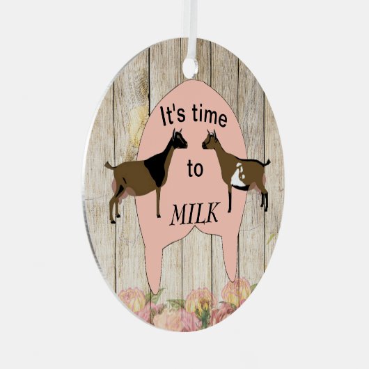 Ornement En Métal Chèvre laitière naine nigériane - Temps de lait (Avant droite)