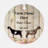 Ornement En Métal Chèvre laitière nubienne - Temps de lait (Verso)