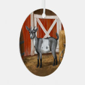 Ornement En Métal Chèvre tachetée gris mou (Avant droite)