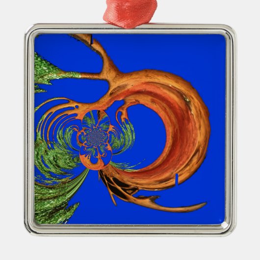 Ornement En Métal Chic Round Hakuna Matata Navy Blue Collection (Devant)