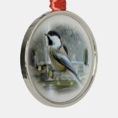 Ornement En Métal Chickadee (Droite)