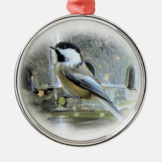 Ornement En Métal Chickadee (Devant)